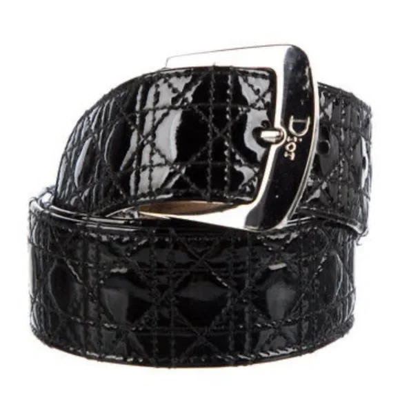 Dior | Accessories | Christian Dior Cannage Patent Leather 